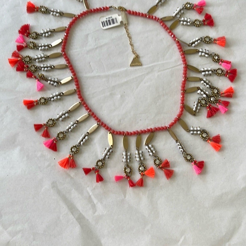 Anthropologie Serefina Miranda choker necklace with boho tassels charms NWT